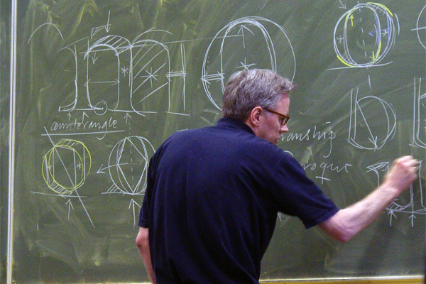 Frank E. Blokland teaching first-year students at the KABK